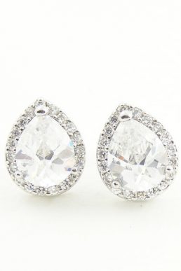 Sparkling Crystal Post Earrings, Vintage Style Bridal Earring