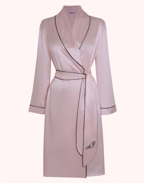 Agent Provocateur Classic Dressing Gown, Pink - myonewedding.co.uk