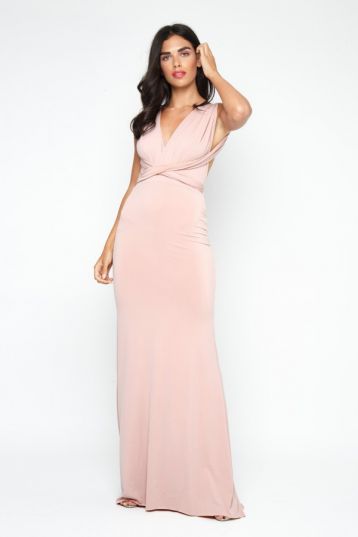 TFNC Multi Way Mauve Maxi Dress Pink