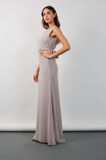 TFNC Halannah Maxi Bridesmaid Dress Grey