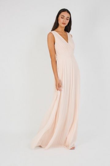 TFNC Stella Nude Bridesmaid Maxi Dress