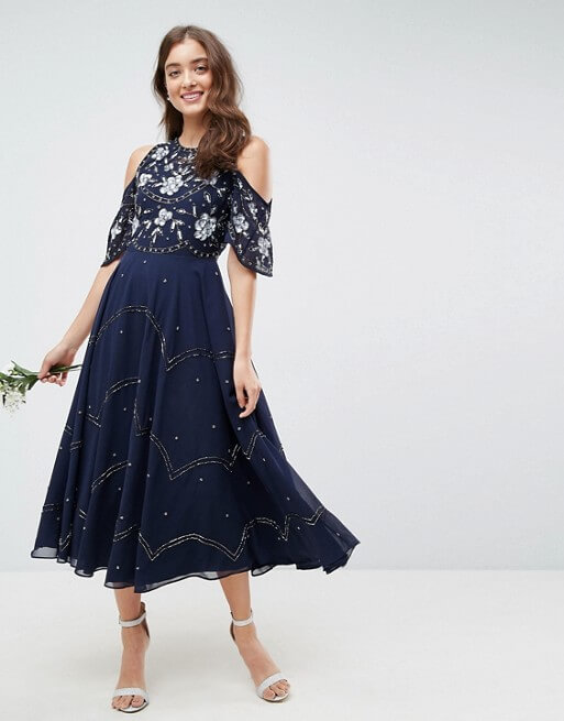 asos navy dress wedding