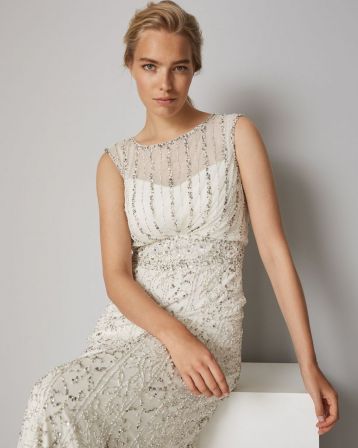 Phase Eight Hope Embellished Wedding Dress Ivory