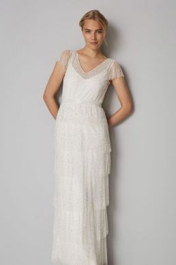 Phase Eight Nyelle Layered Wedding Dress Ivory