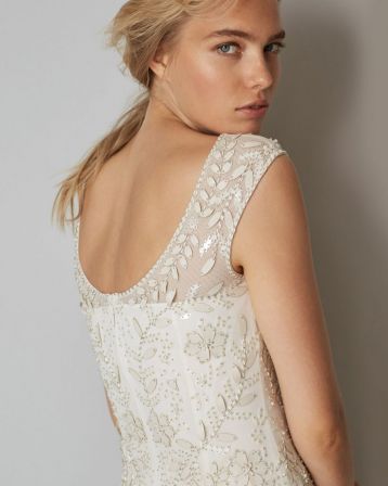 Phase Eight Sabina Embellished Wedding Dress, Ivory - Image 3