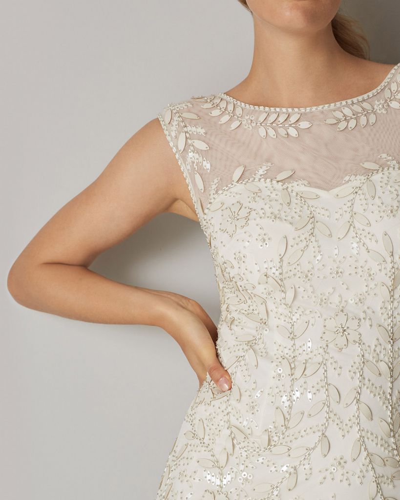 Phase Eight Sabina Embellished Wedding Dress Ivory