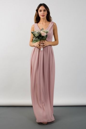 TFNC Kily Pale Mauve Maxi Dress Blush Pink