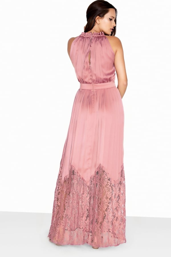 little mistress rosette maxi dress