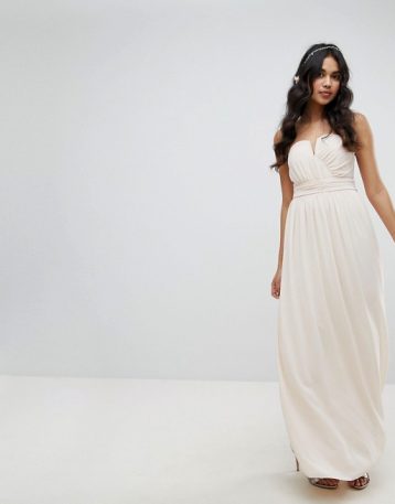 TFNC WEDDING Bandeau Maxi Dress, Ivory