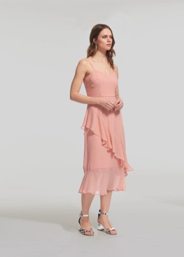 Whistles Amber Frill Dress Pale Pink Blush