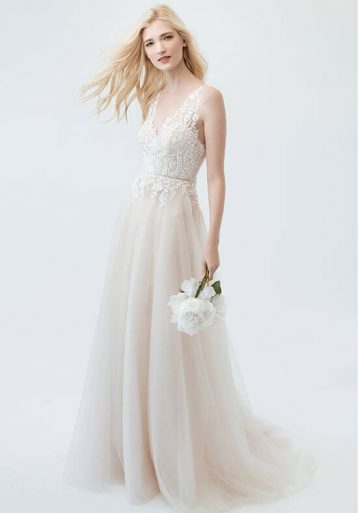 Jenny Yoo Isla Sheer Wedding Dress, Ivory - Image 2