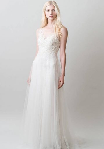 Jenny Yoo Isla Sheer Wedding Dress, Ivory