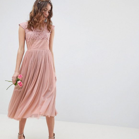 dusty pink dress asos