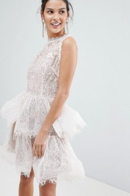 Amelia rose vintage ruffle maxi dress with soft baroque embellishment in cream sale