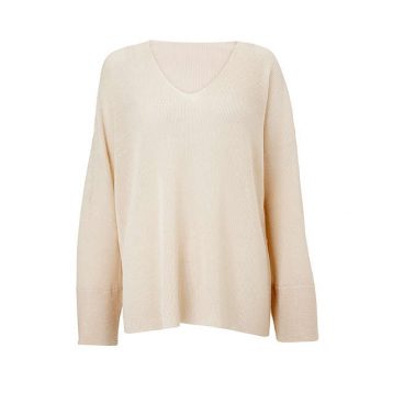 Modern Rarity V Neck Jumper Cream