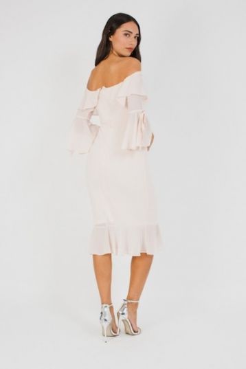 TFNC Fran Nude Midi Dress, Pale Blush - Image 3