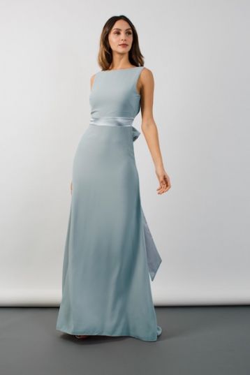 TFNC Halannah Blue Grey Maxi Dress Green