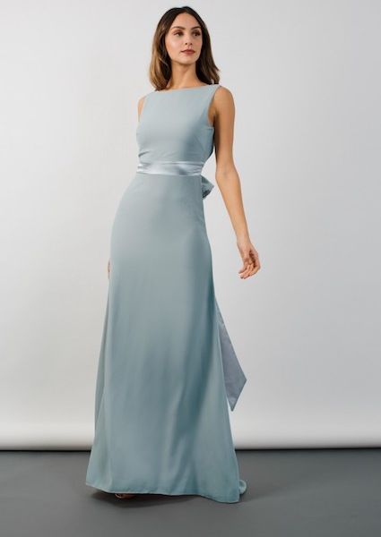 TFNC Halannah Blue Grey Maxi Dress 