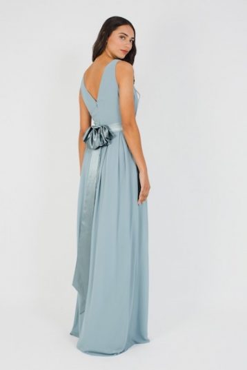 TFNC Kily Pale Mauve Maxi Bridesmaid Dress Blue Grey