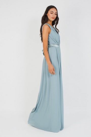 TFNC Kily Pale Mauve Maxi Bridesmaid Dress, Blue/Grey - myonewedding.co.uk