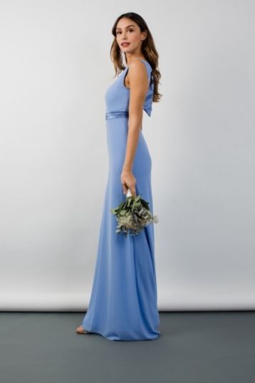 TFNC Evelina Bell Maxi Dress Cornflower Blue