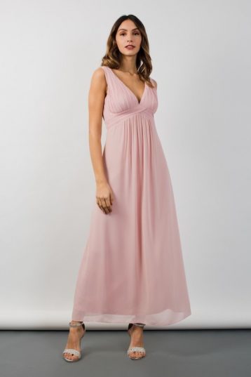 TFNC Valerie Pearl Pink Maxi Bridesmaid Dress Blush Pink