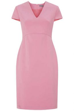 Jaeger Fitted Shift Dress, Bubblegum Pink