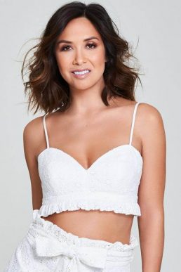 Myleene Klass Broderie Anglais Bralette Top White