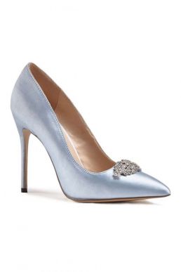 Alandra High Heel Stiletto Court Bridal Shoes Pale Blue