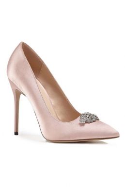 Alandra High Heel Stiletto Court Bridal Shoes Pale Pink