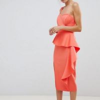 asos orange scuba dress