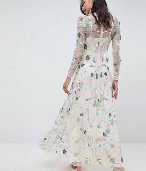 floral embellished dress