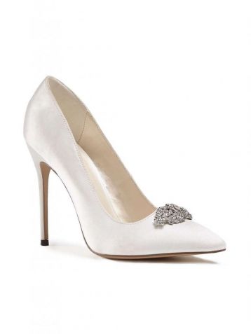 Alandra High Heel Stiletto Court Bridal Shoes Ivory