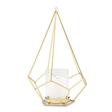 Tall Gold Geometric Candle Or Flower Centrepiece