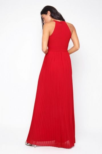 TFNC Prague Winter Wine Bridesmaid Maxi Dress, Red - Image 3