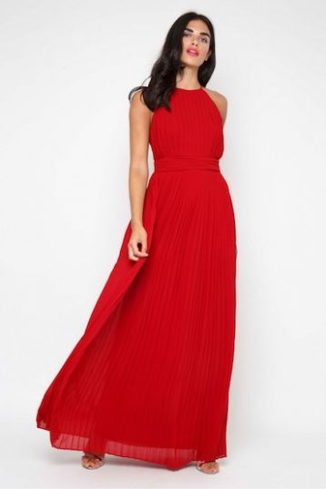 TFNC Serene Bridesmaid Wine Maxi Dress Red