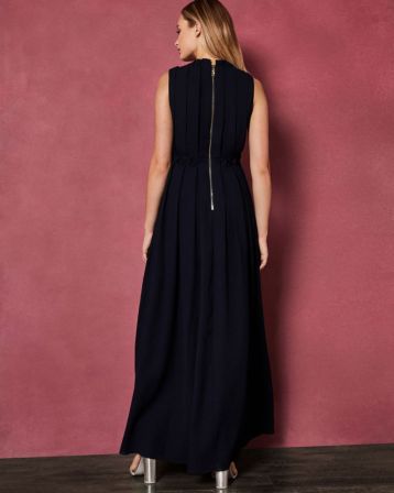 Ted Baker SAFFROM Origami Folded Maxi Dress, Navy - Image 2