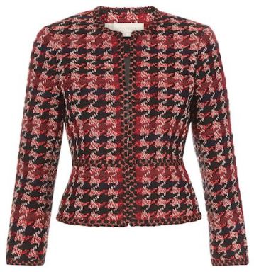 Hobbs Angeline Tweed Jacket Red Multi