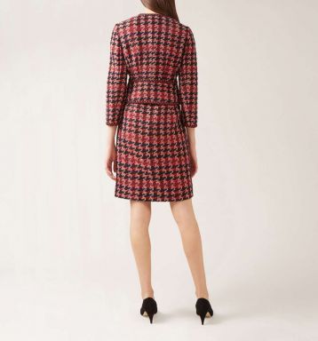 Hobbs Angeline Tweed Jacket Red Multi