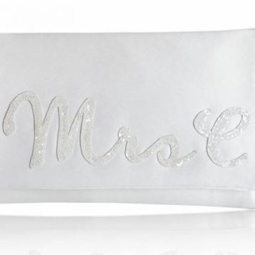 Emma Gordon Mrs Initial Bridal Wedding Day Clutch Ivory