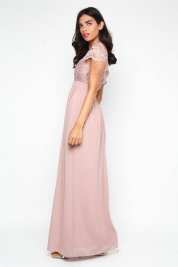 TFNC Abilina Pale Mauve Maxi Dress Pale Pink