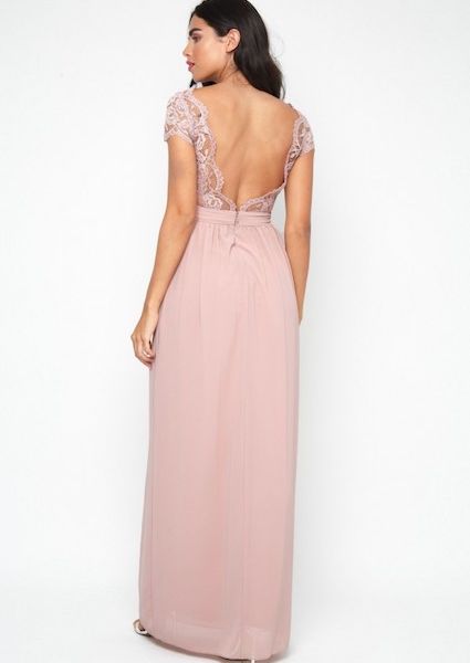 tfnc riva pale mauve maxi embellished dress