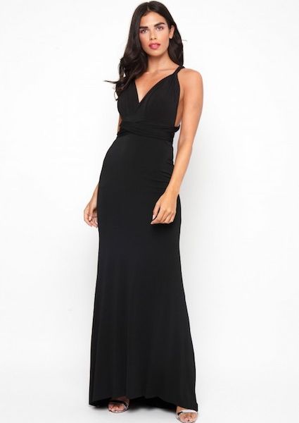 black multiway bridesmaid dress