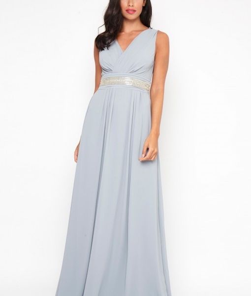 tfnc prague blue grey maxi dress