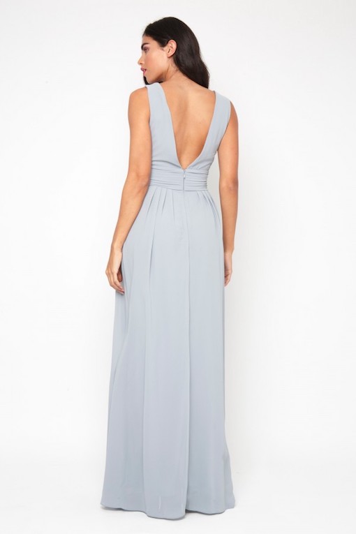 TFNC Nashira Maxi Bridesmaid Dress, Blue/Grey - myonewedding.co.uk