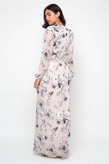 TFNC Shanice Pink Floral Maxi Dress Blush Multi