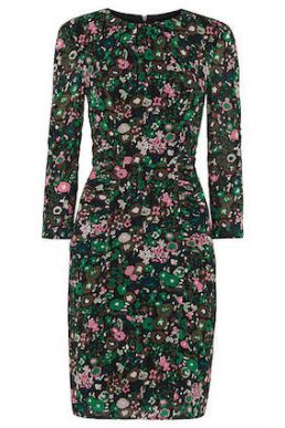 Whistles Adelaide Print Silk Blend Dress Multi Green