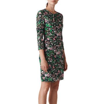 Whistles Adelaide Print Silk Blend Dress Multi Green