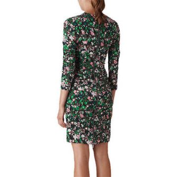 Whistles Adelaide Print Silk Blend Dress Multi Green