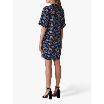 Whistles Elderberry Print Dress Black Blue